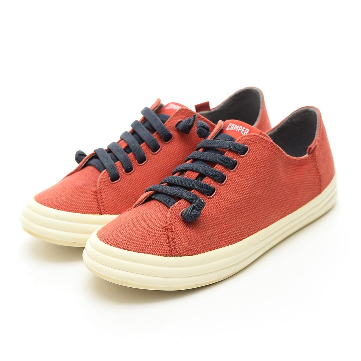 △566040 CAMPER カンペール キャンバススニーカー サイズ39(25.0cm相応) レッド拍卖