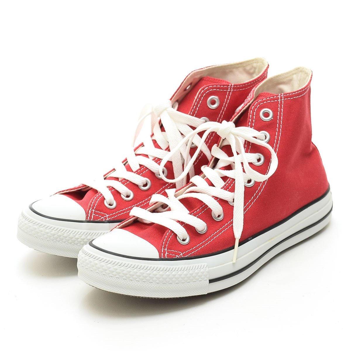 △566027 新品同様 CONVERSE コンバース ●スニーカー ALL STAR HI M9621 サイズ25.0cm キャンバス レッド拍卖