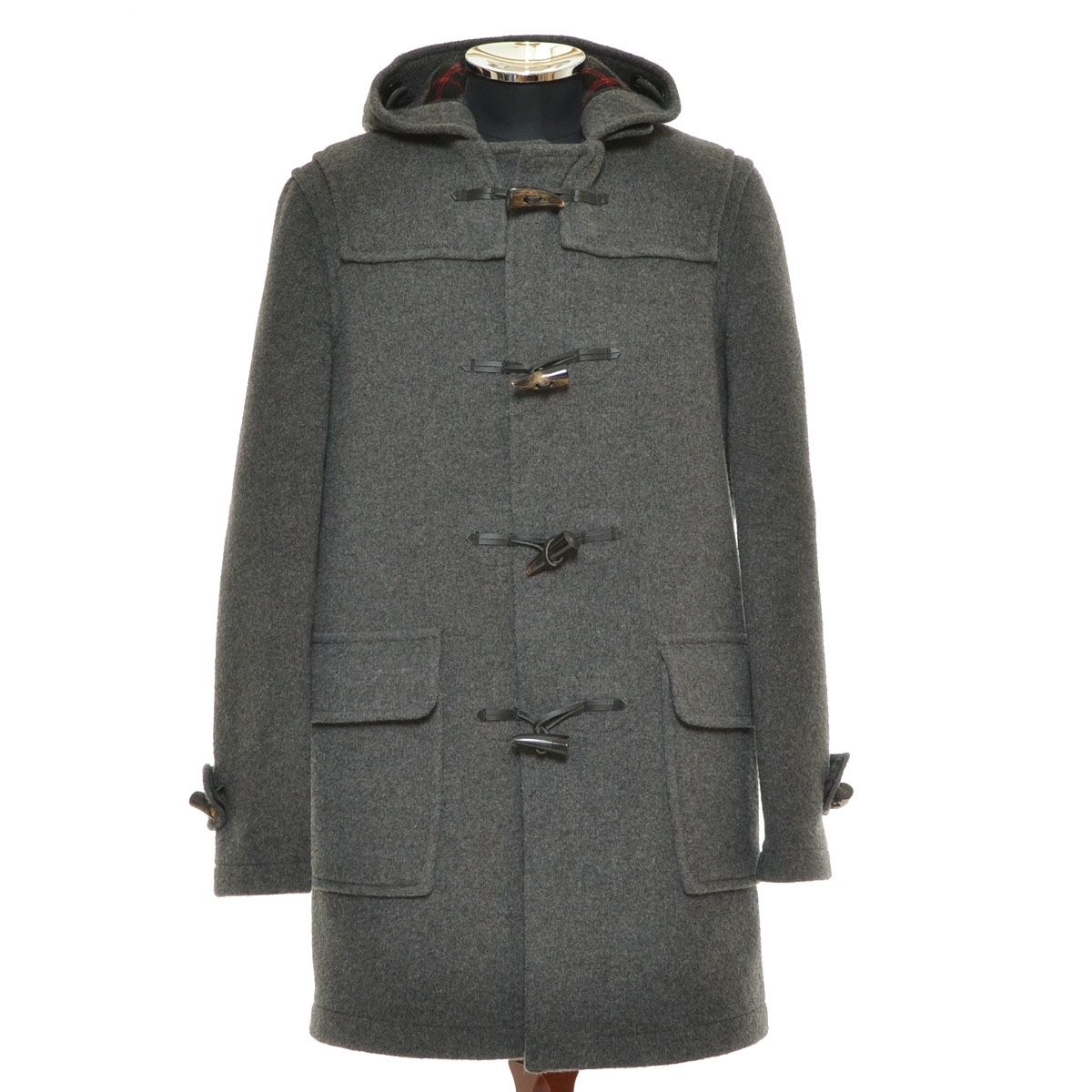 ●567389 GLOVERALL グローバーオール ●ダッフルコート トグルボタン サイズM メンズ グレー拍卖