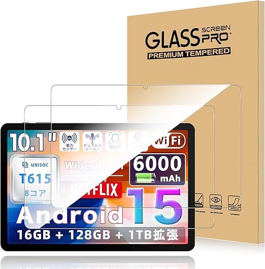 16.For アビドパッド A60/Avidpad A60 フィルム 強化ガラス タブレット 10.1インチ ガラスフィルム 9H硬度 耐衝撃 全面保護 高透過率拍卖