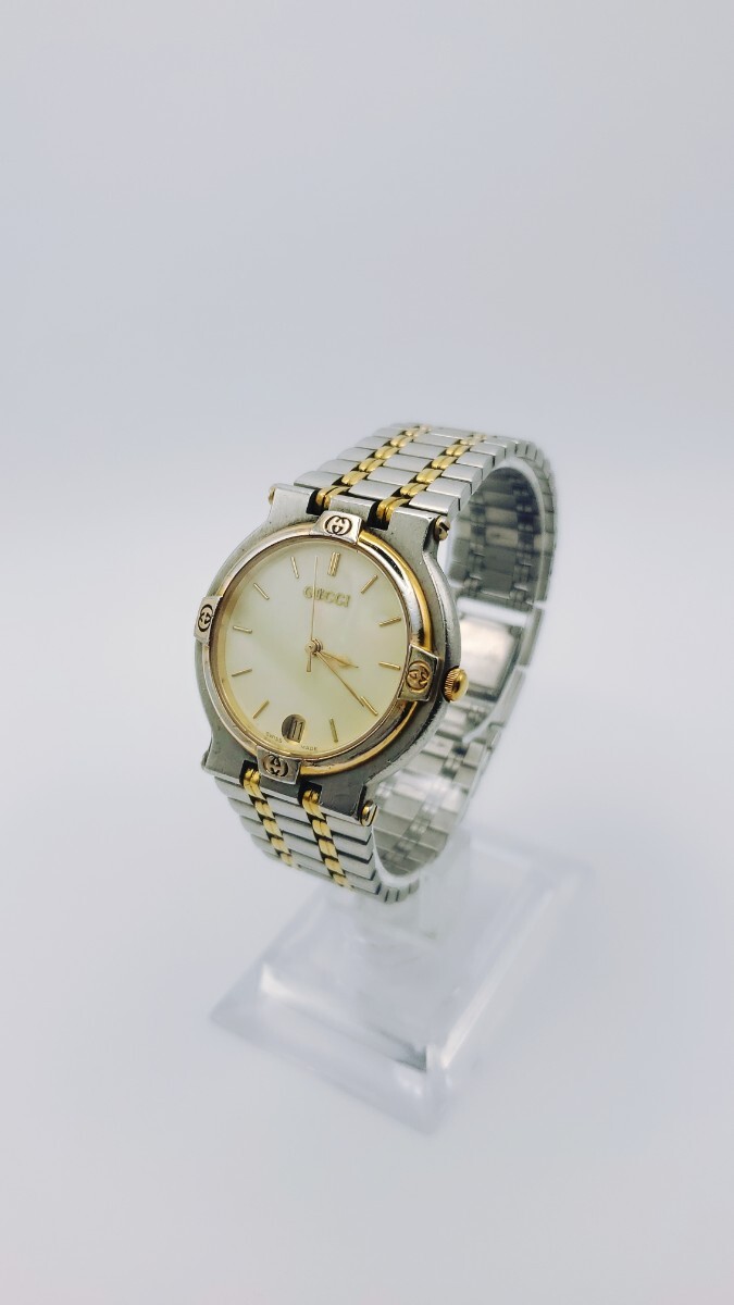 【稼働品】グッチ GUCCI 9000M。 クォーツ。 ゴールド拍卖