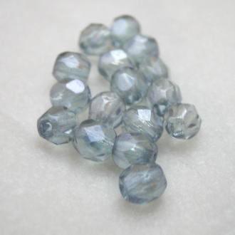 ★チェコ ファイヤーポリッシュ★4mm 50個★ラスターブルー★ファイアーポリッシュ FP拍卖