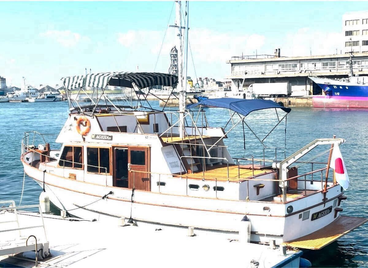 値引き交渉受けます内装、デッキチーク材のトローラ39 TUG39 全シート張り替え100万ボート多数所有処分します山口県オートエースマリン会長拍卖