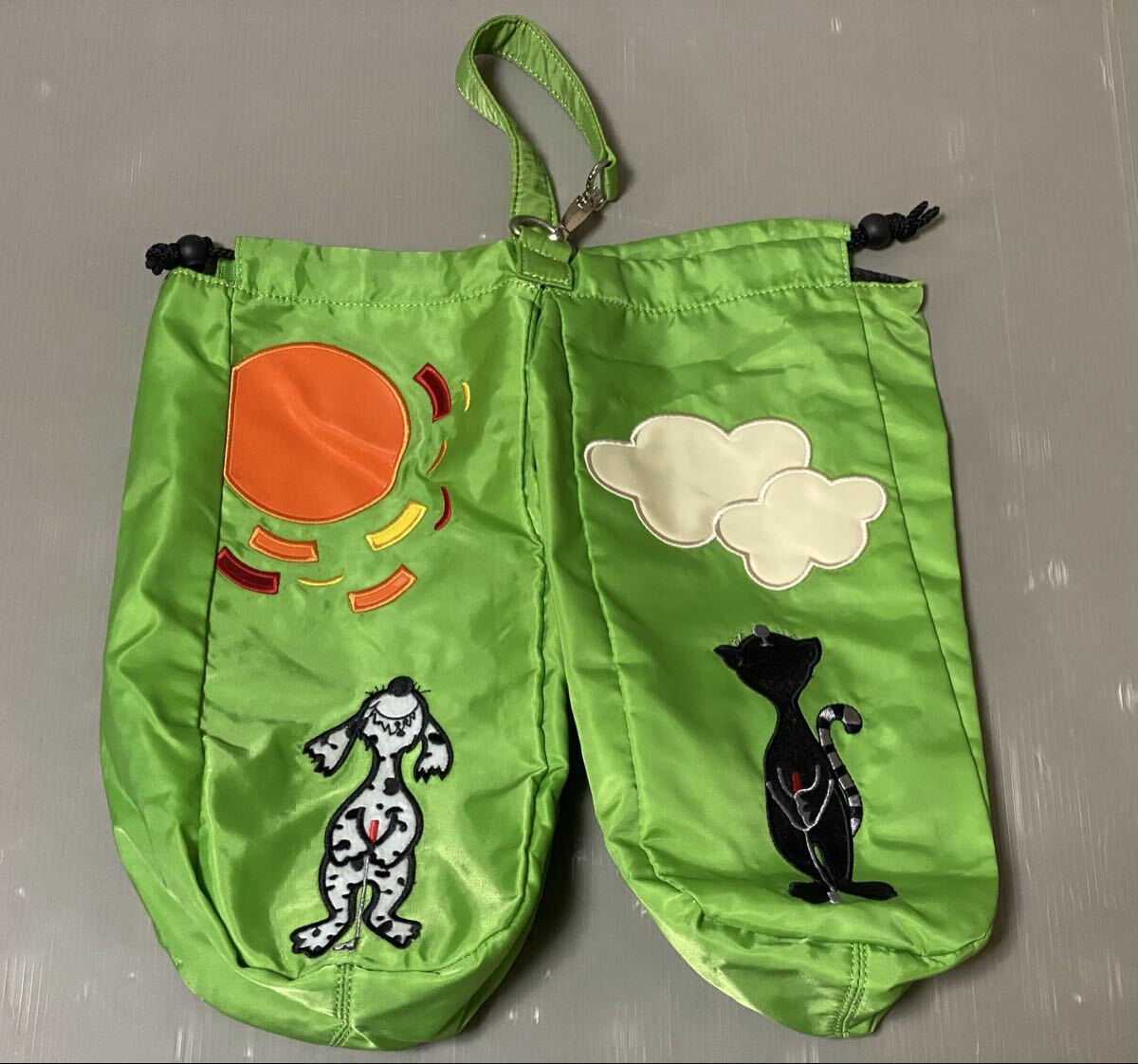 ミエコ ウエサコ シューズケース ノイジー ~27cmまで 奇麗なグリーン系 ゴルフシューズケース拍卖