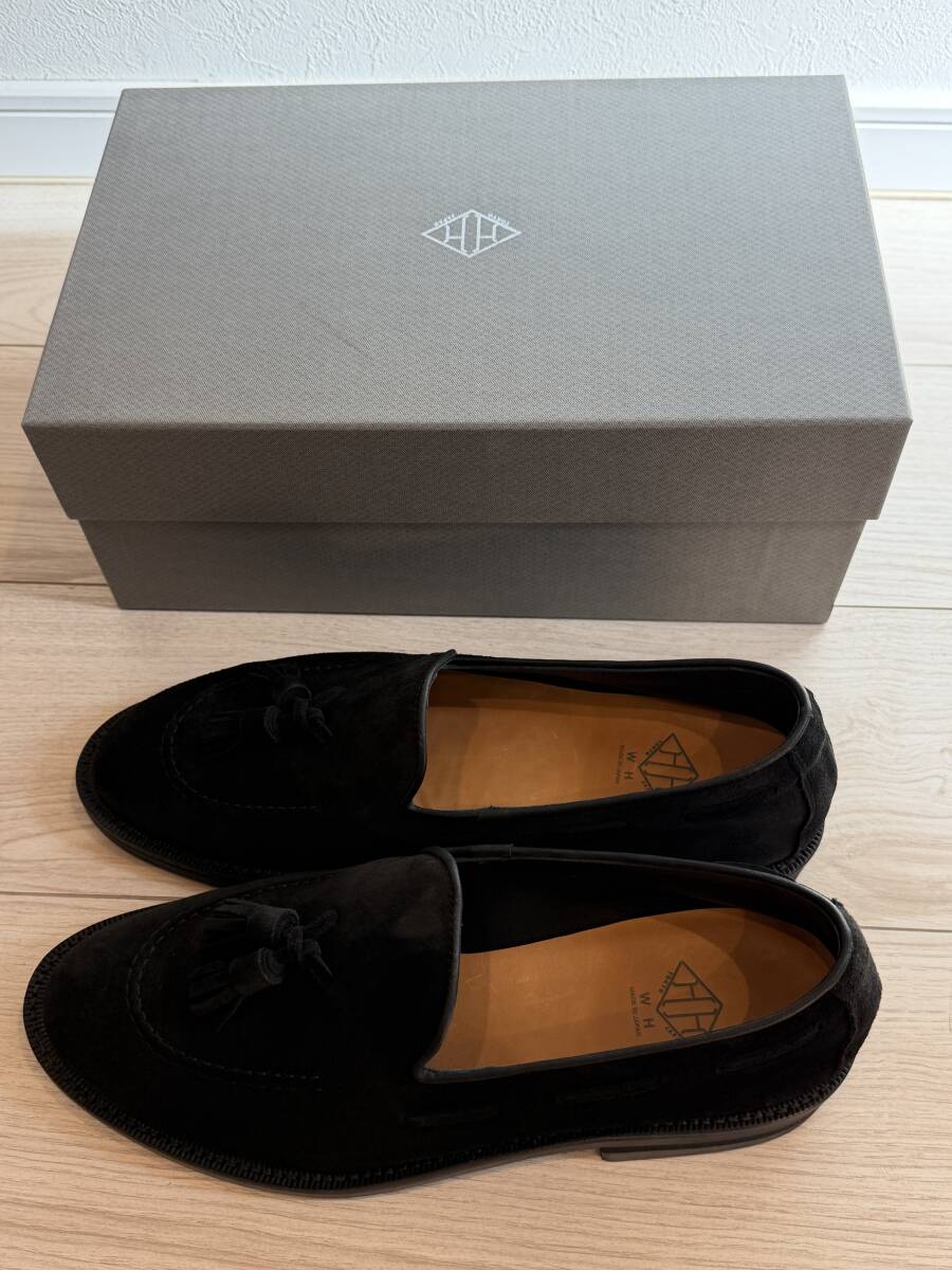 【2024年購入・送料無料】WH ダブルエイチ ソフトシリーズ ヤヌスカーフ スエード タッセルローファー シューズ 8.0サイズ 干場 ふにゃお拍卖