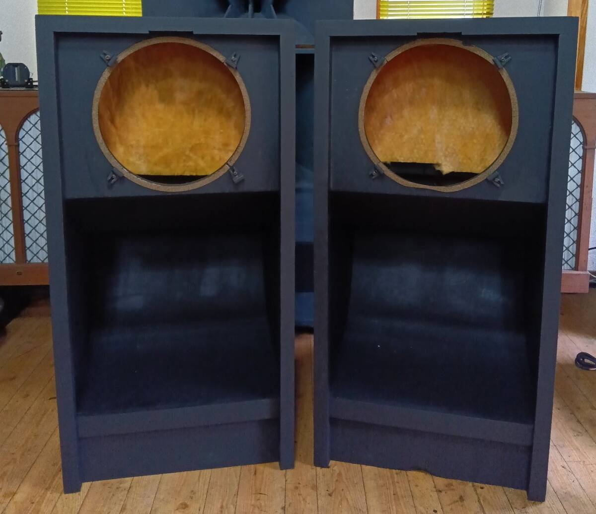 ※九州&山口限定配送(運送料事前見積要)■ JBL /4530BK ■ 15inch(38cm)ユニット用 バックロード ホーン 再塗装品 左右ペア拍卖