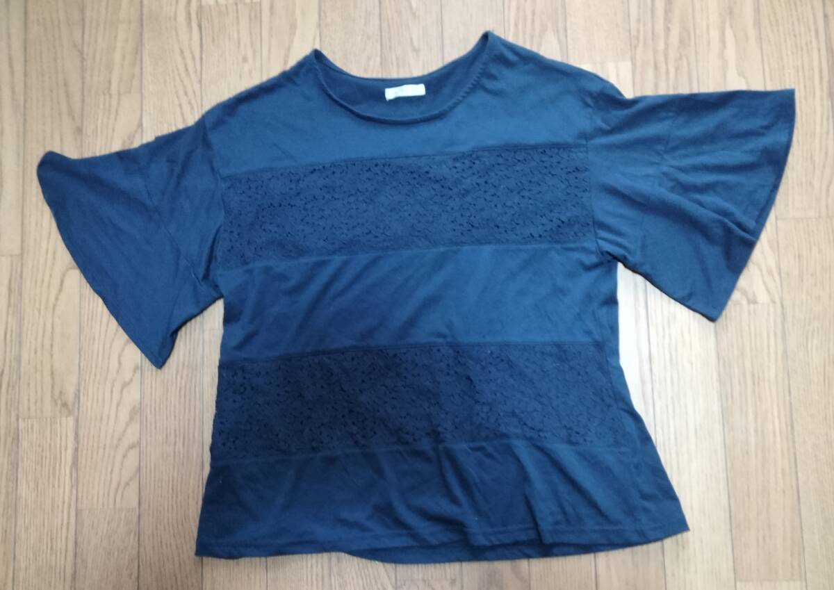 カットソー 濃紺 M~Lサイズ 難あり拍卖