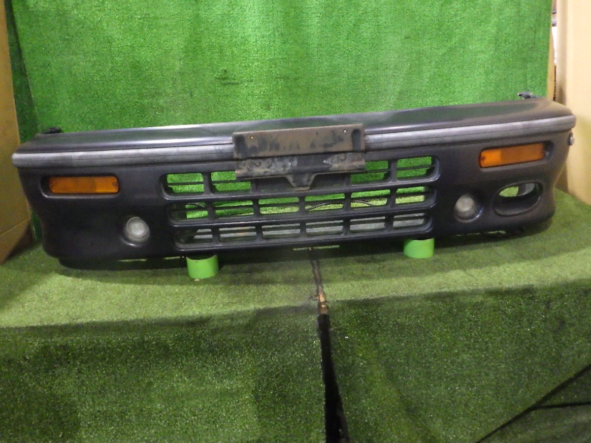 ◆ いすゞ ジェミニ JT191S 【 フロントバンパー 】 フォグ/サイドマーカー/ホースメント/ナンバーブラケット 中古 J177 2H3-4 ◆拍卖