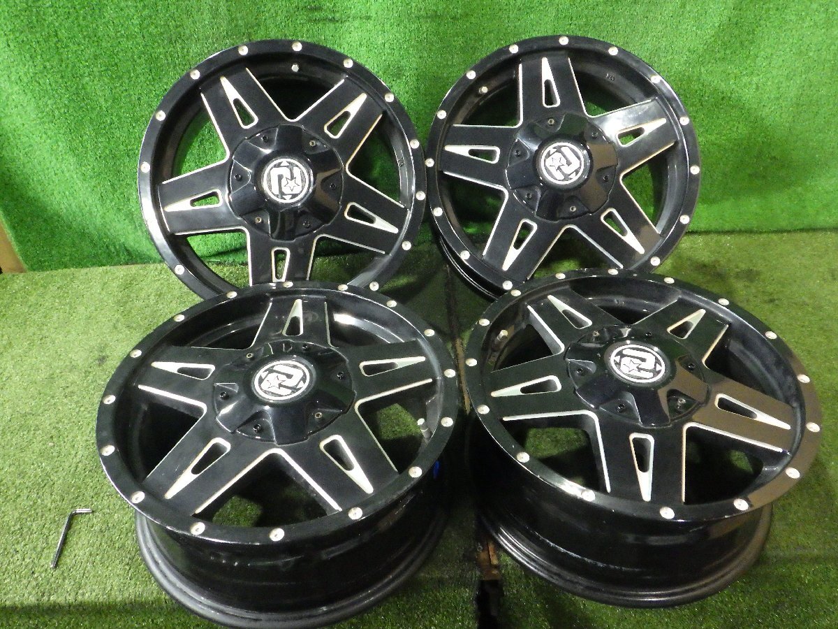 ◆ RIVAI OFFROAD PSYCHOPATH アルミホイール 16インチ 4本 セット 6.5J +38 5穴 PCD114.5 六角レンチ付 中古 J184 ◆拍卖
