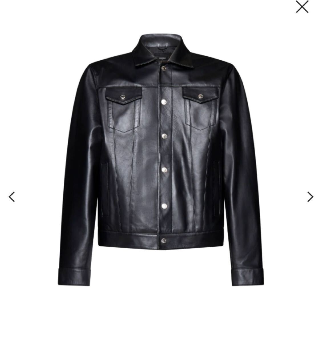 (美品)DSQUARED LEATHER DAN JEAN JACKET ラムレザー 100%拍卖