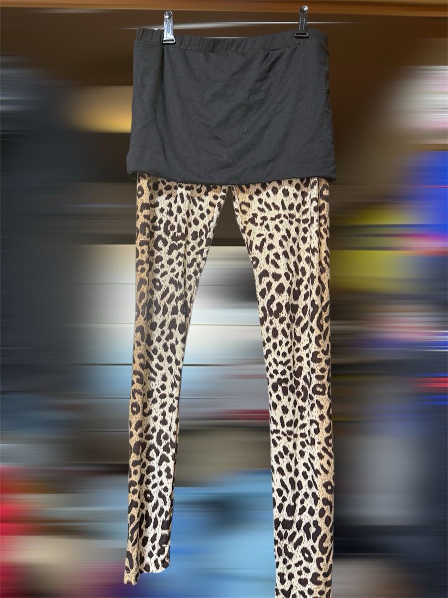 スカート付ヒョウ柄レギンス♪拍卖