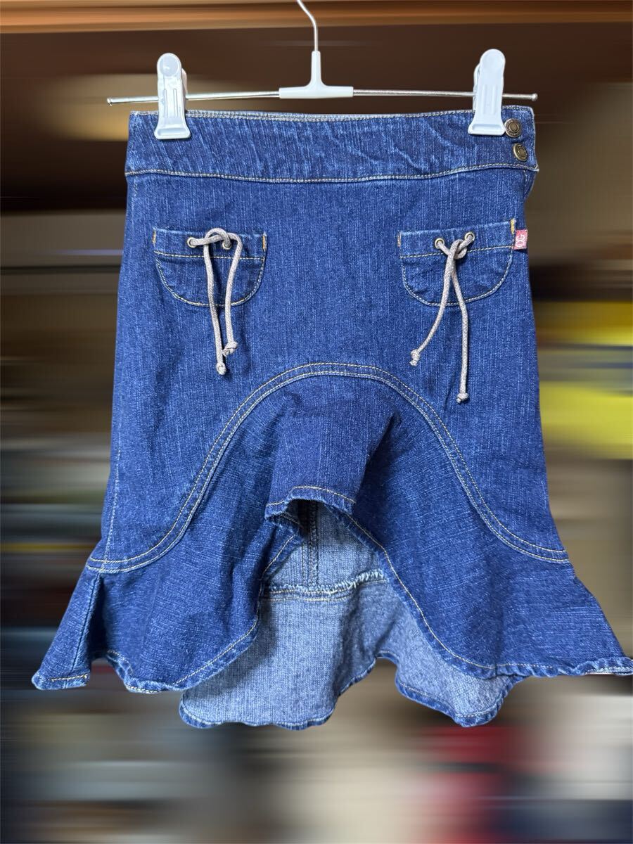 【ニッセン】新品デニムフリル裾スカート♪~100~Nissen拍卖