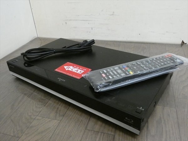 500GB☆16年☆シャープ/SHARP/AQUOS☆HDD/BDレコーダー☆BD-W580☆リモコン付☆2番組同時録画☆3D対応機 管SA9236拍卖
