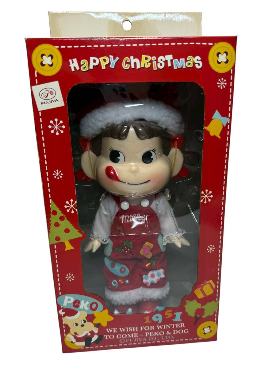 ●H7-11-64 ペコちゃん人形 2009 ハッピークリスマス 不二家 未開封拍卖