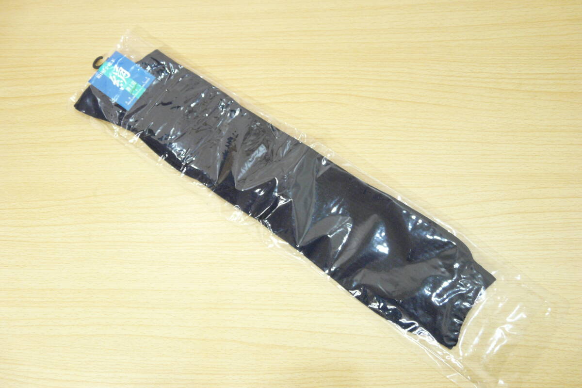 【レッグウェア★未使用品】MENs◆超薄手 黒 ハイソックス◆リブ編◆24-26cm◆絹100%◆稀少 46cm丈◆スケスケ◆拍卖