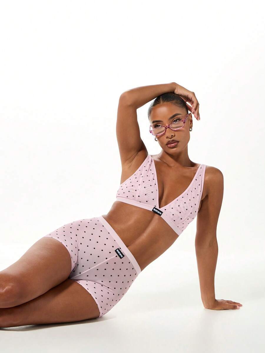 インティメート ショーツ ポルカドットボーイショーツ、フルカバー快適フィットの毎日着用可能なアンダーウェア、クリスマスギフト拍卖