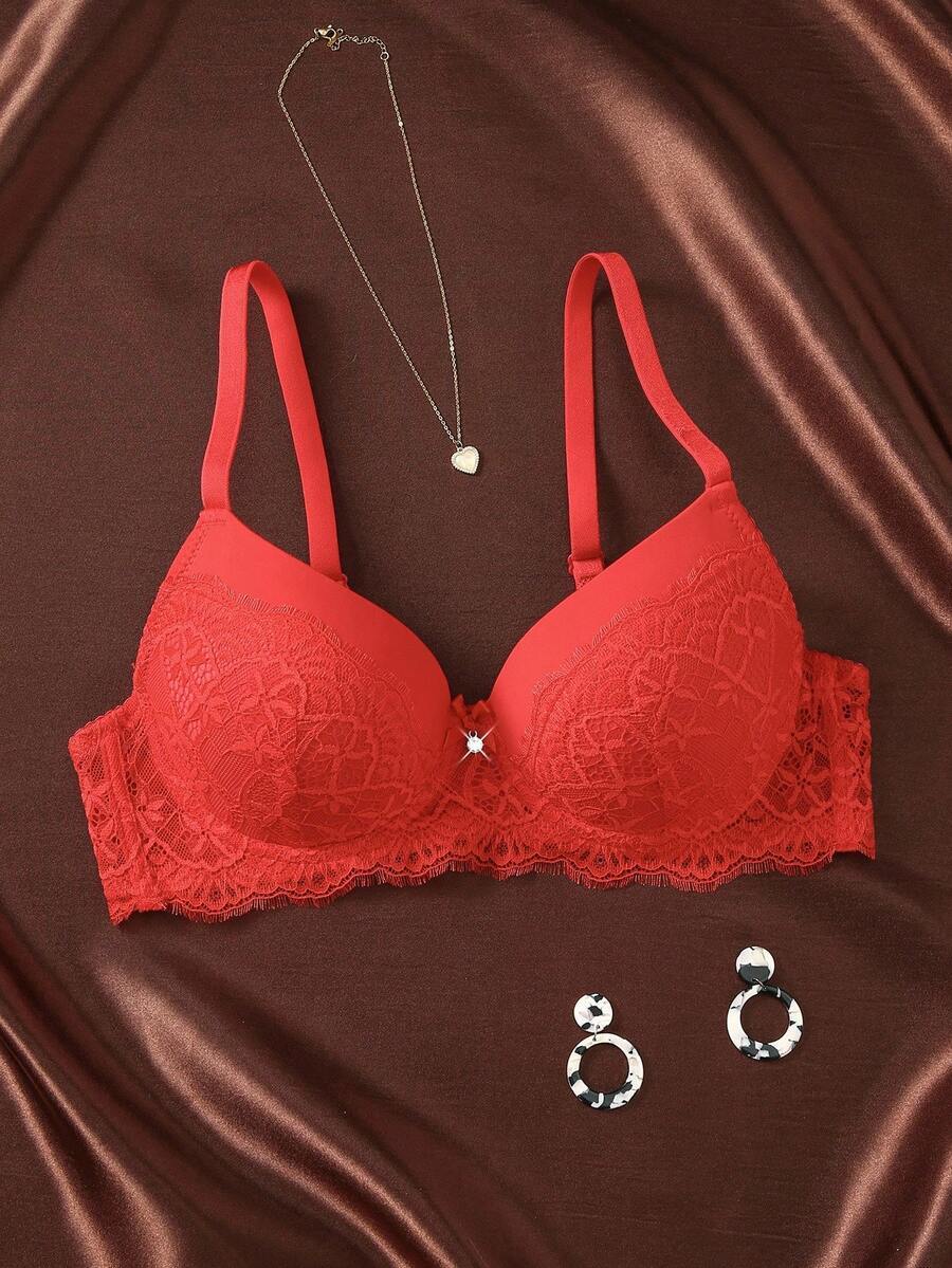 インティメート ブラジャー 1個 レース パッチワーク セクシー ギャザー ロマンチック ワイヤレスブラ 小さいバストの女性用拍卖