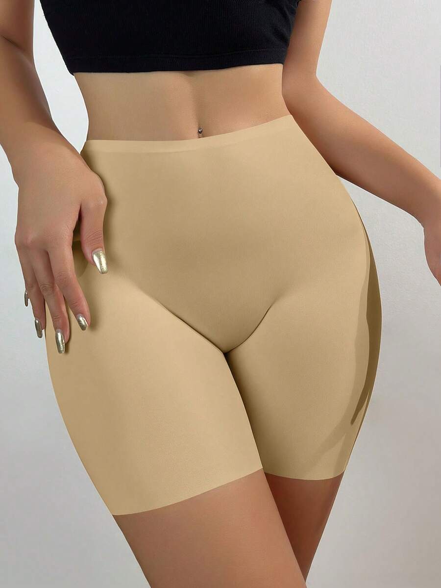 インティメート ショーツ シームレス ハイウエスト ショーツ、シルキーソフトレギンス、女性用 スリップ防止キャミソール 抗チャフィ拍卖