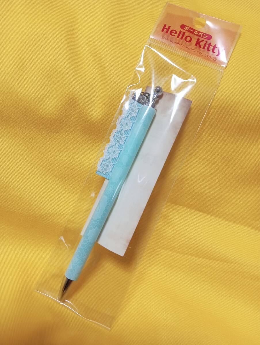 ★サンリオ★キティ★レース★ボールペン★ブルー・青★2007年★拍卖