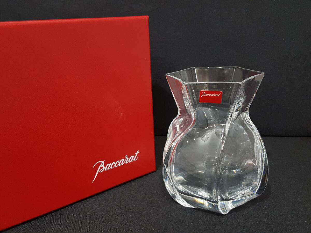 【未使用品】Baccarat バカラ COROLLE コローユ クリスタルガラス フラワーベース/箱付き/約11×10cm/重量約550g/花瓶/06KO112302-8拍卖