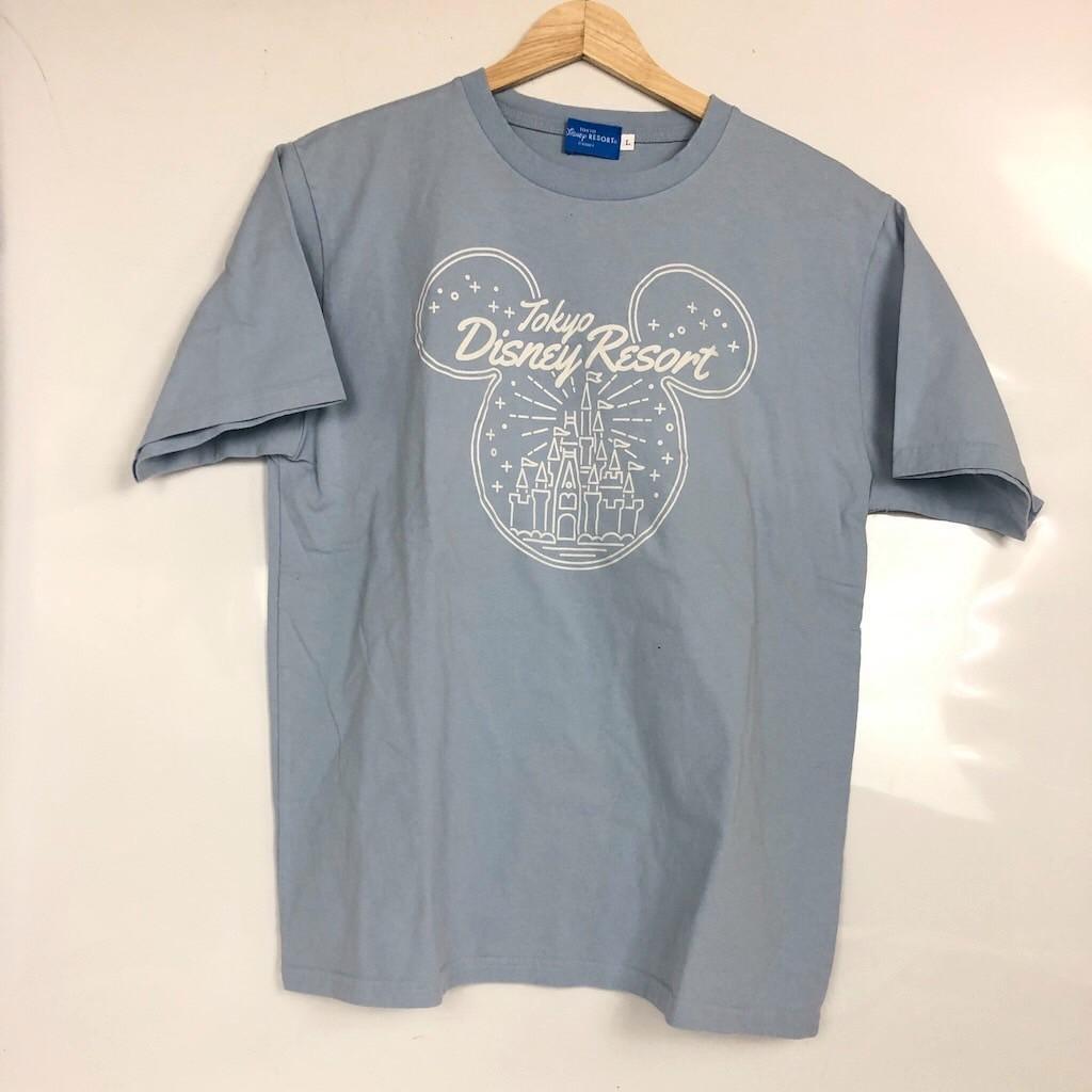 東京ディズニーリゾート 公式Tシャツ ブルー シンデレラ城 デザイン ファッション 衣類 ブランド シンデレラ 青 ディズニー拍卖