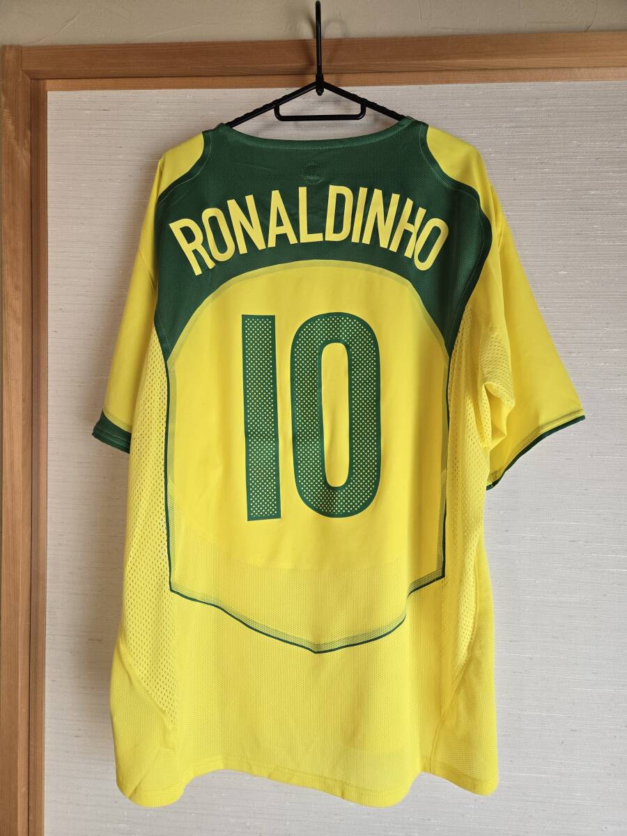 新品 XL ナイキ ロナウジーニョ ブラジル 2004 トータル 90 リイシュー Nike Ronaldinho Brazil 2004拍卖