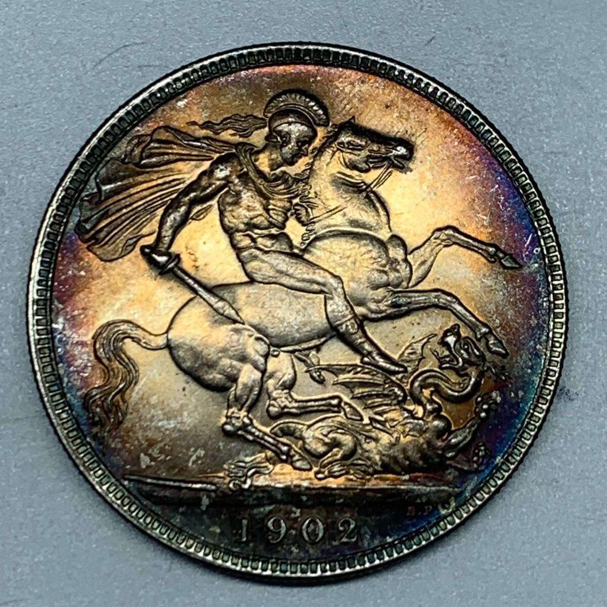 銀貨 1902年 1ルピー銀貨 イギリス国王エドワード7世 英領インド イギリス国王 古銭 貿易銀 蔵品 大型銀貨 w44拍卖