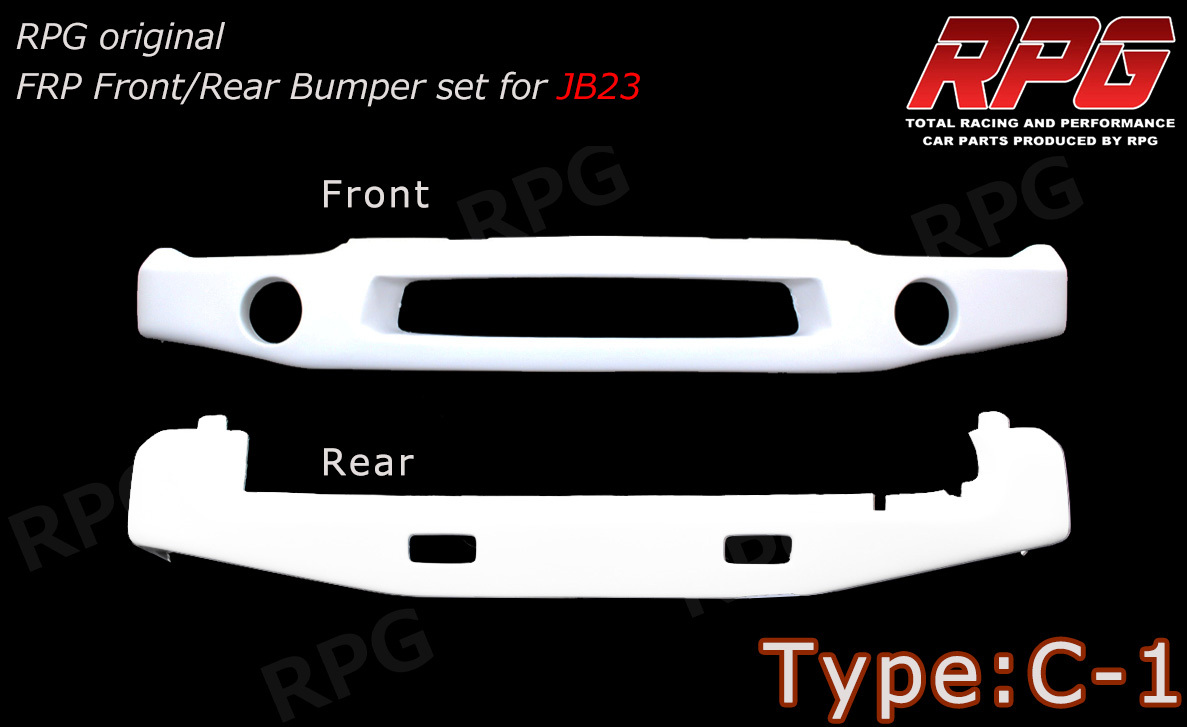 【沖縄・離島への配送不可】決算セール ジムニー JB23 FRP フロント リア バンパーセット タイプ C-1拍卖
