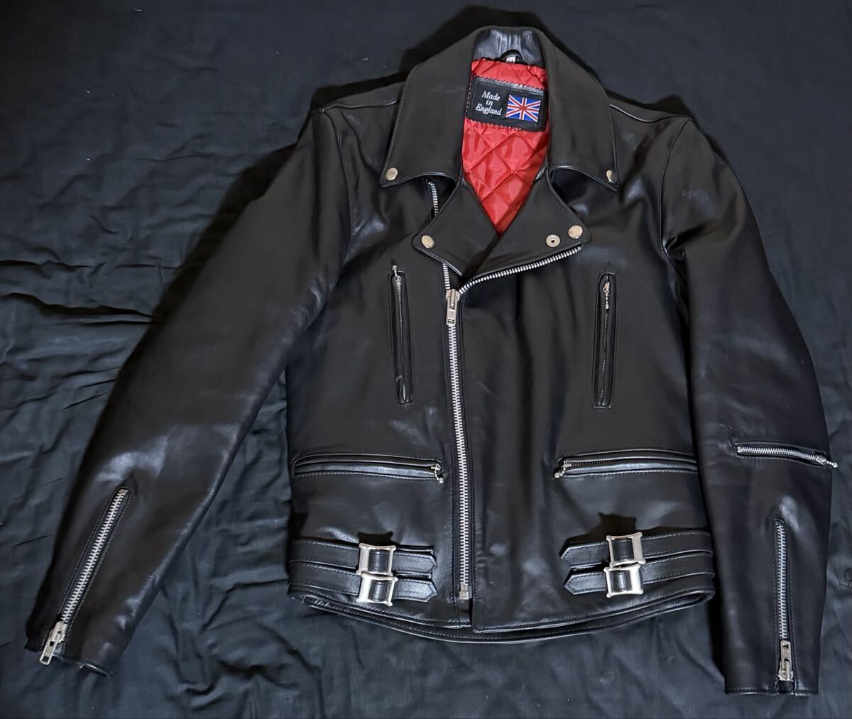 COUNTER ACTION ライダースジャケット 34 ライトニングタイプ ロンドンジャケット カウンターアクション 正規品 REAL LEATHER UK拍卖