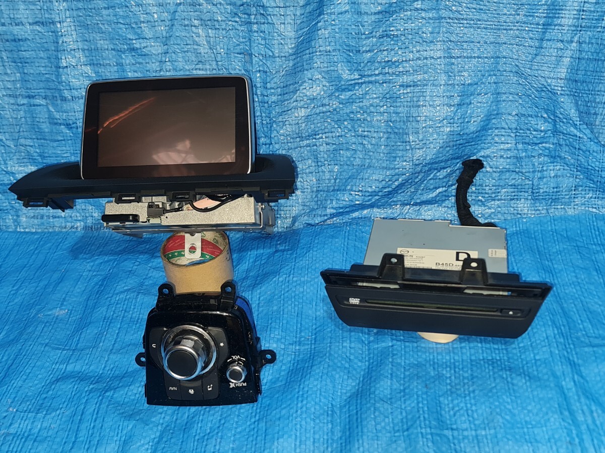 マツダ アクセラ LDA-BM2FS BMLFS BM5FS BM5AS 純正 ナビモニター ユニット スイッチ 3点セット B45C669C0 B45D拍卖
