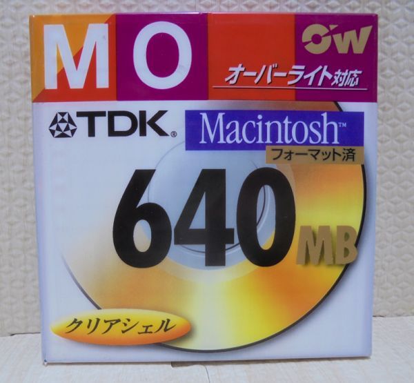 TDK MO 640MB オーバーライト対応 Macintosh フォーマット済 クリアシェル/未開封品拍卖
