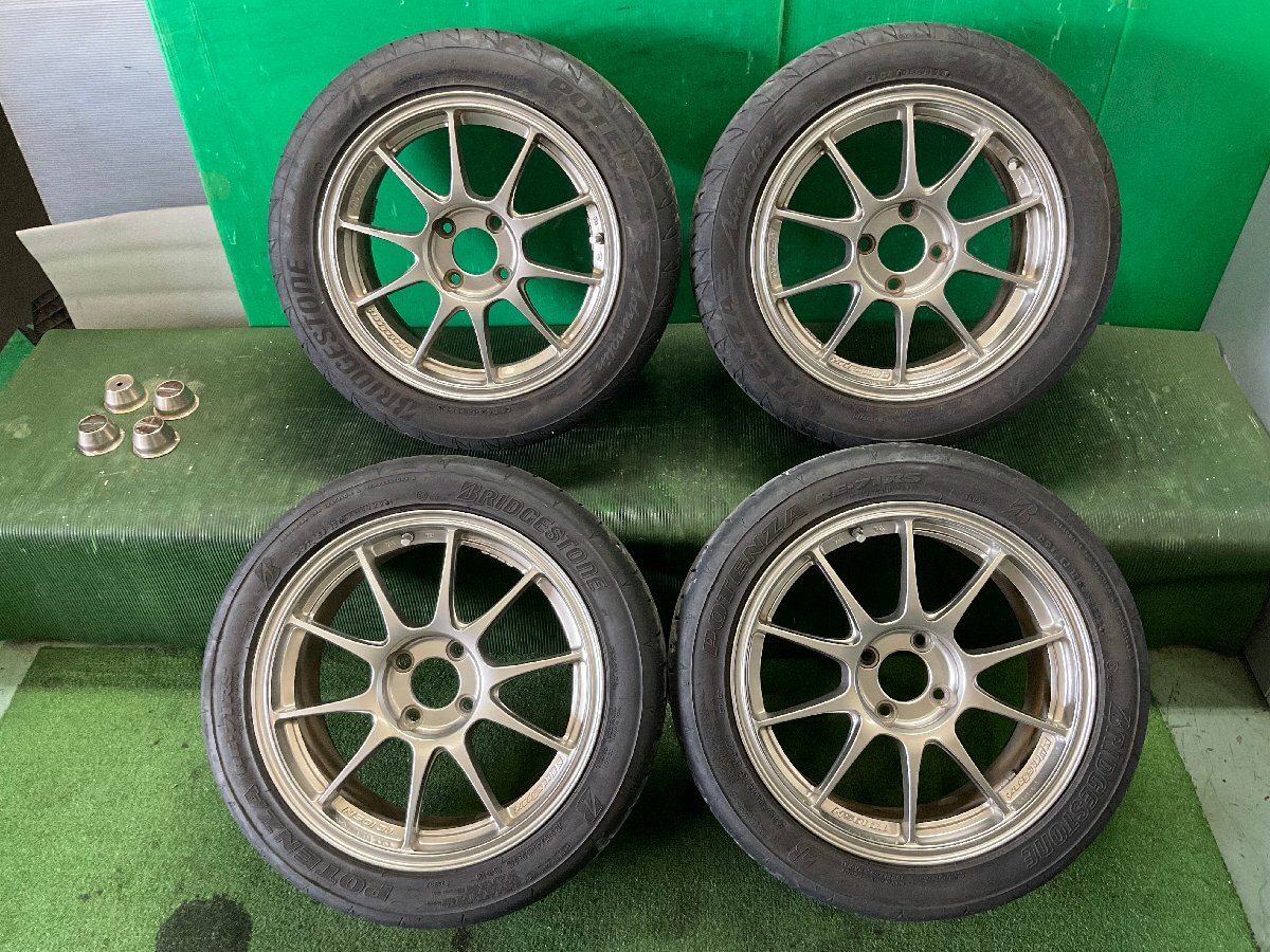 MR-S 社外 アルミホイール ウエッズスポーツ TC105N 前後異径 15X6.5J 185/55R15 16X7J 215/45R16 4本 タイヤホイールASSY 37872 4X1371拍卖