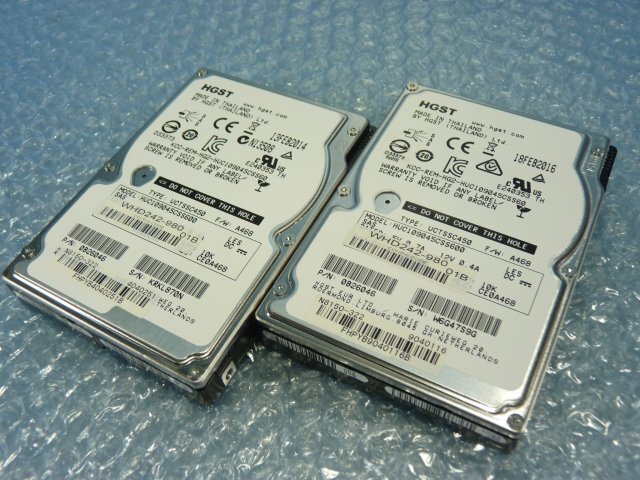 1SKP // 2個セット NEC N8150-322 450GB 2.5インチ SAS 6Gb 10K(10000)rpm / HGST HUC109045CSS600 // NEC Express5800/R120e-2E 取外拍卖