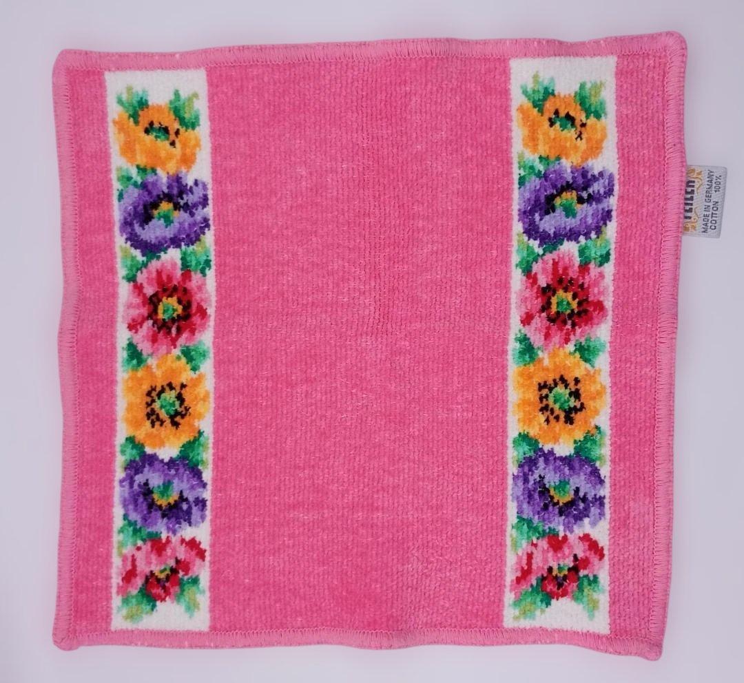 FEILER 花柄 コットン ハンカチ ピンク 花柄拍卖