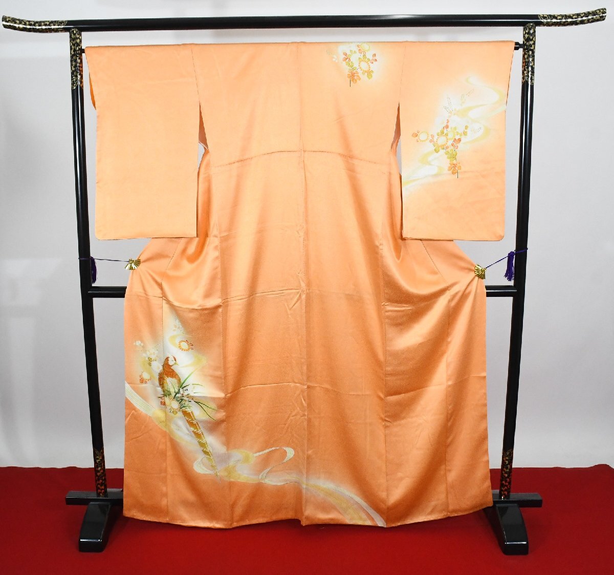 訪問着 披露宴 鳥 花 身丈156cm 裄丈65.5cm ★着物 結婚式 パーティー t‐2307 桜庭呉服店拍卖