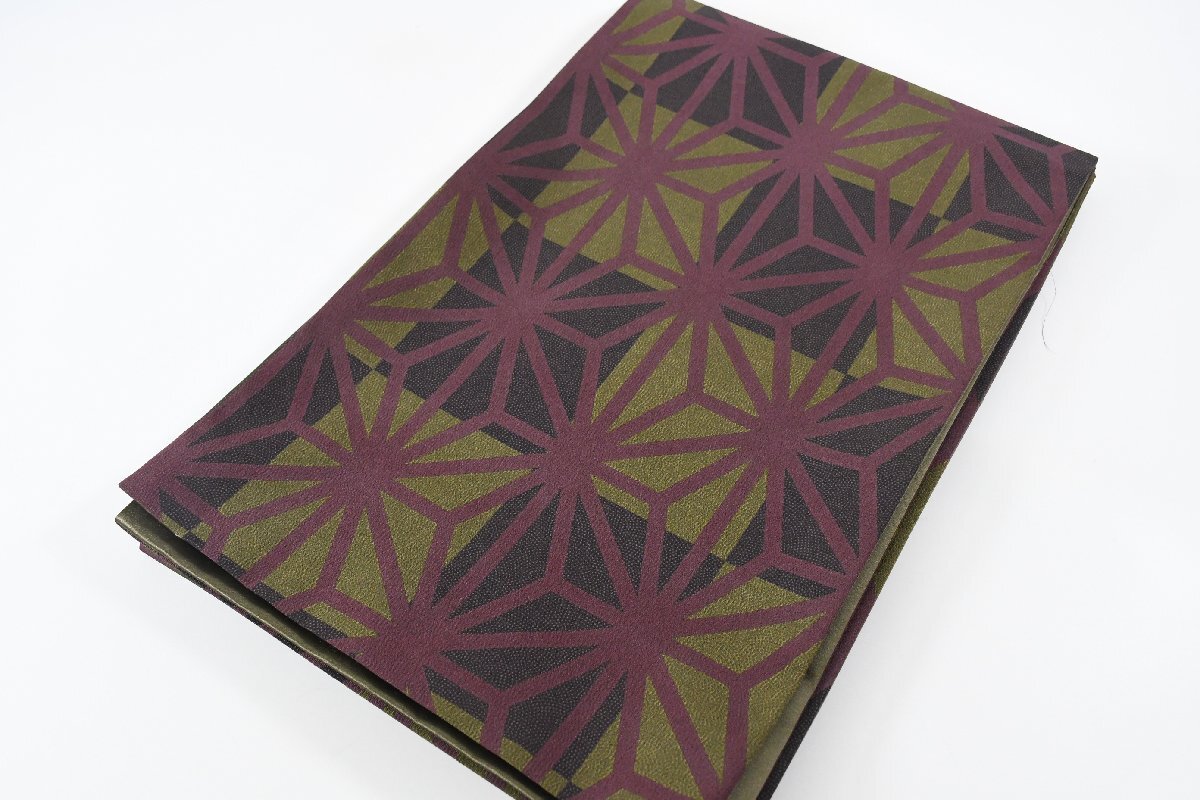 袋名古屋帯 麻の葉 市松模様 帯丈364cm ★着物屋 ne-16521 桜庭呉服店拍卖