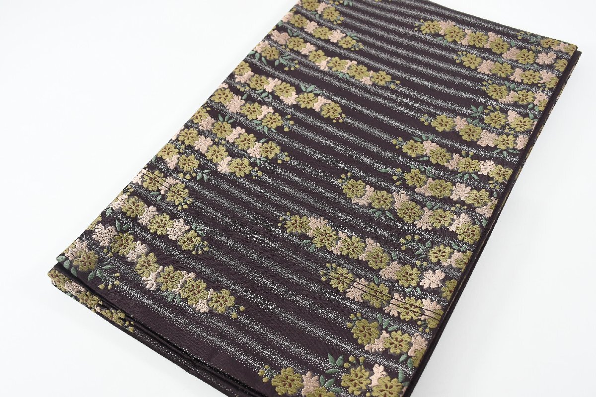袋名古屋帯 六通柄 桜 花 帯丈398cm ★着物屋 ne-16519 桜庭呉服店拍卖