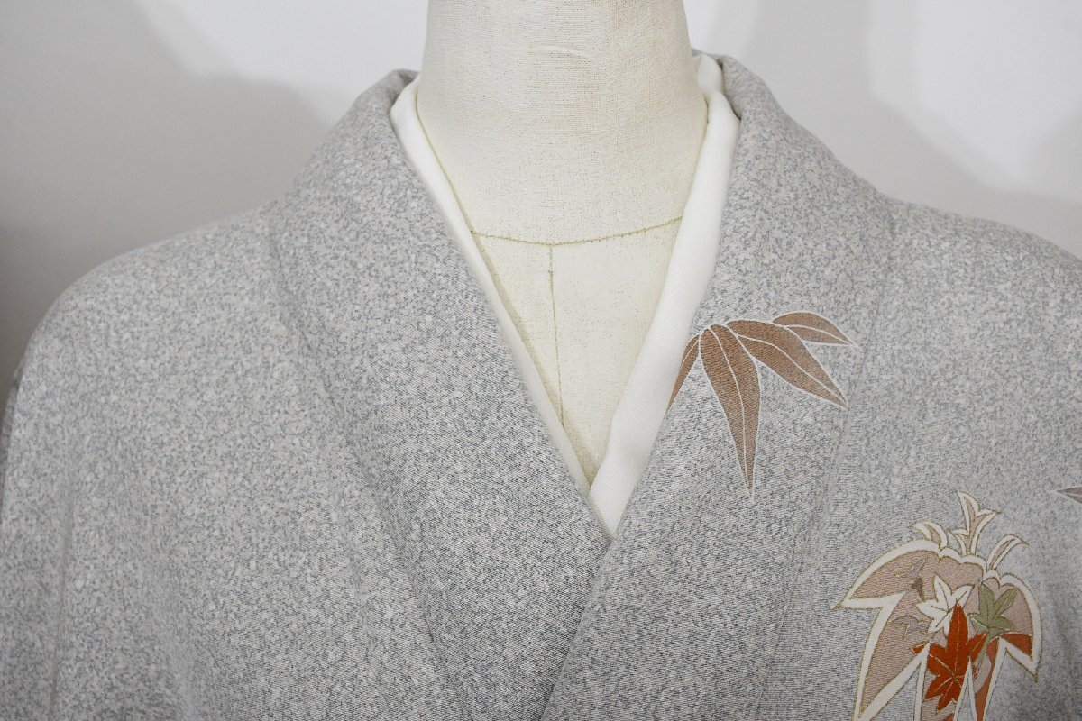 訪問着 披露宴 笹 白 身丈159cm 裄丈68cm ★着物 結婚式 パーティー t‐2302 桜庭呉服店拍卖