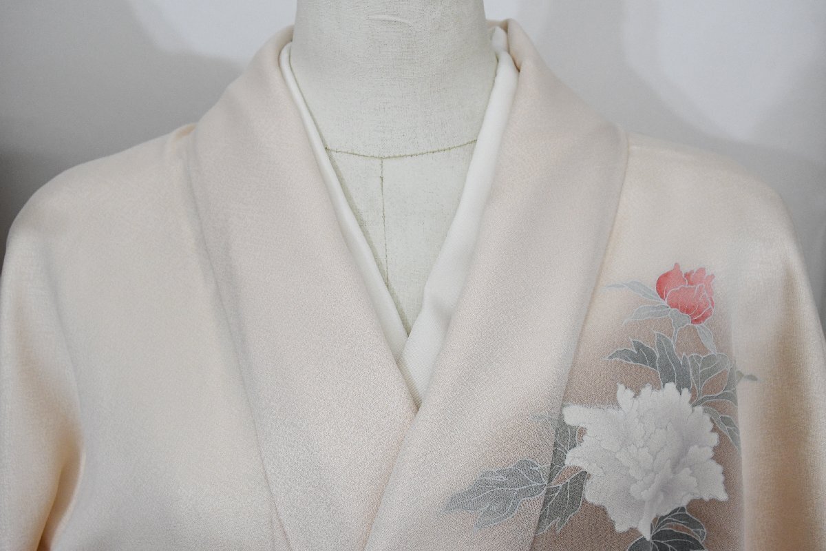 訪問着 披露宴 花 金彩 身丈152cm 裄丈65cm ★着物 結婚式 パーティー t‐2283 桜庭呉服店拍卖