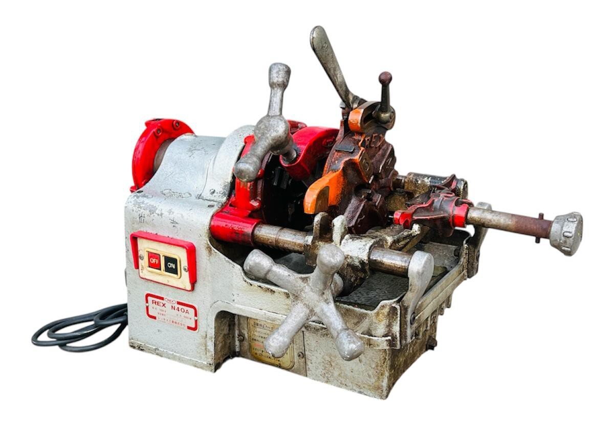 (76) REX レッキス パイプマシン ネジ切り機 100V N40A *動作確認済み*拍卖