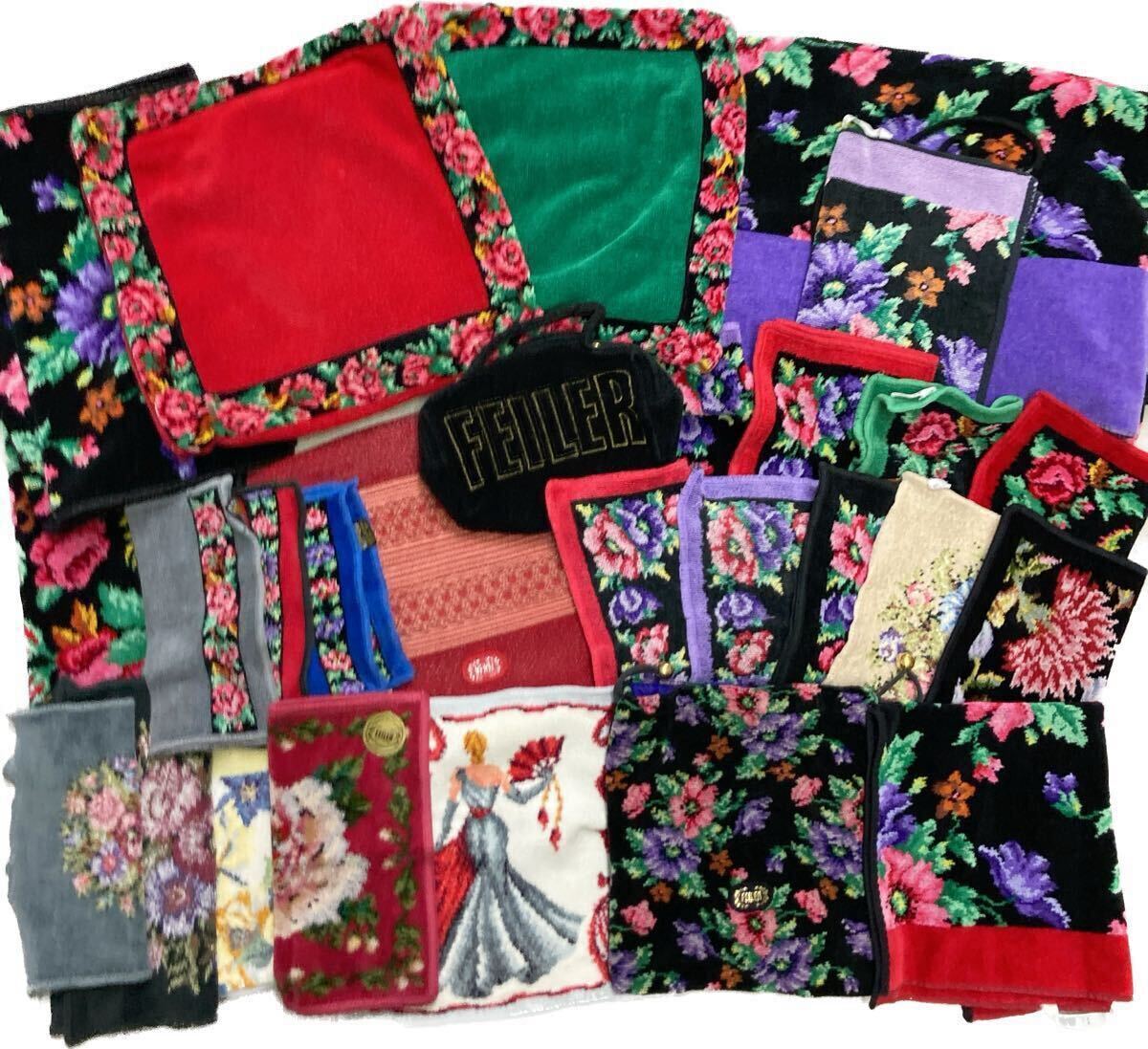 M11285 FEILER フェイラー 商品 29点 まとめ商品 トートバッグ ハンドタオル ブランケット クッションカバー レディース 花柄拍卖