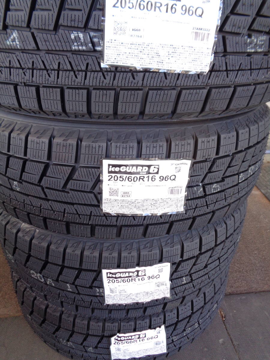 S391 ヨコハマiceGUARD 6 205/60R16 96Q 日本製 2022年製・新品スタッドレスタイヤ 4本セット拍卖