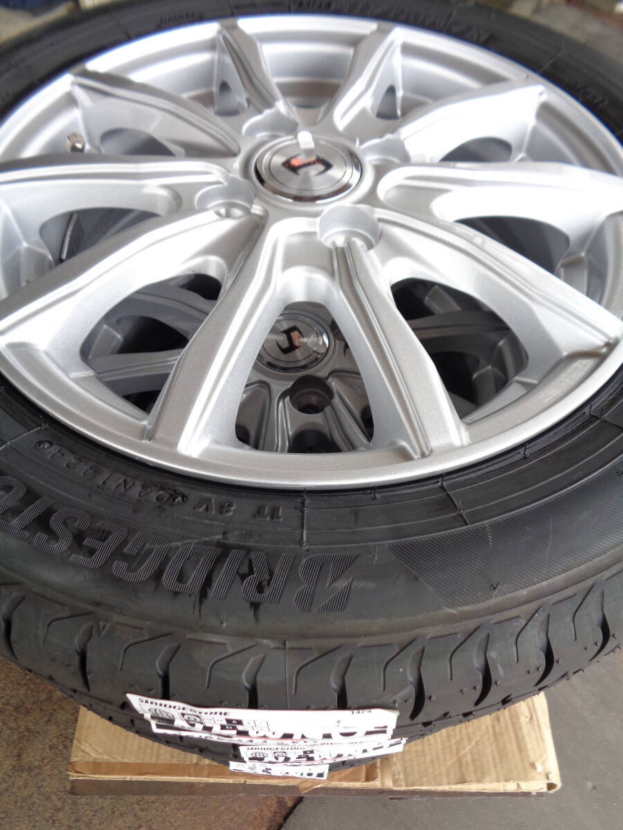 A403 未使用 BS NEWNO ニューノ 155/65R14+アルミホイール 14×4.5J 100-4H 45 軽自動車用タイヤアルミ 新品4本セット拍卖