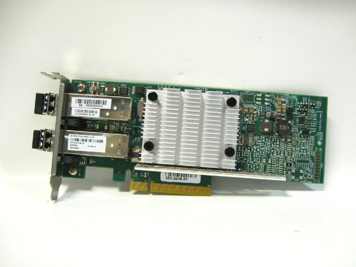 ▽Broadcom BCM957810A1006G_A_06 DUAL PORT 10GbE SFP+ Server Adapter PCI-EX 中古 6713-201006-20 ロープロファイル拍卖