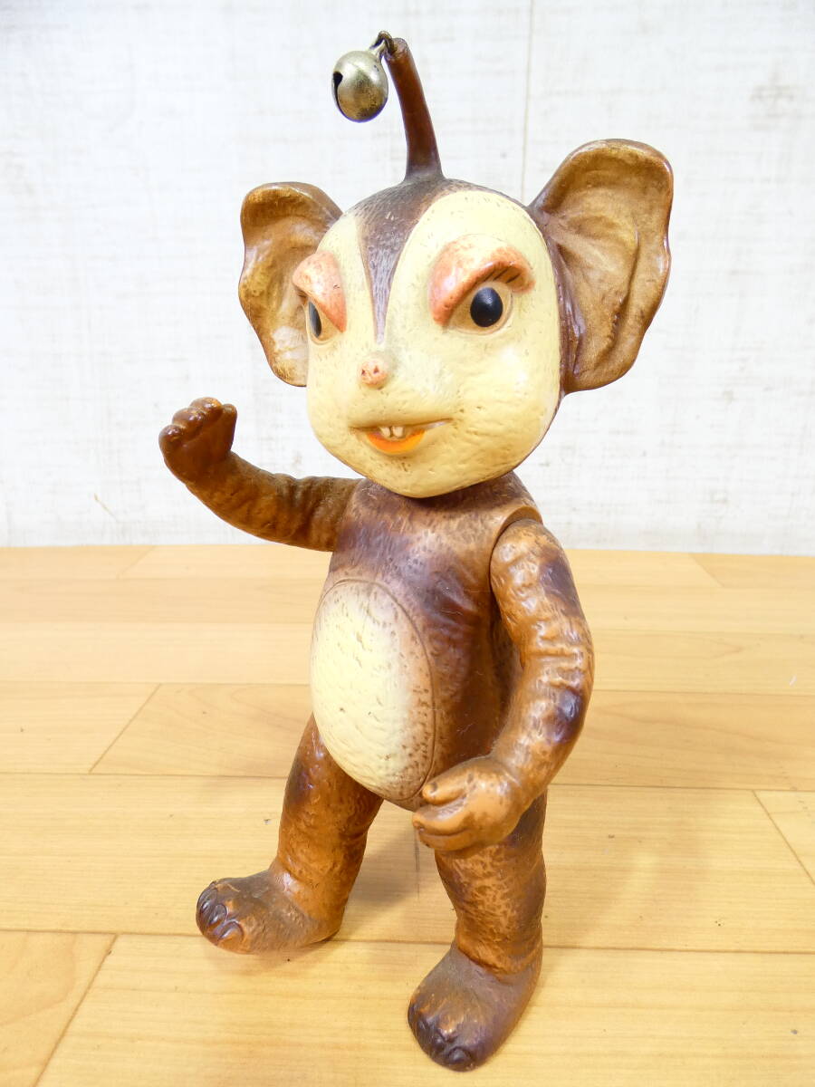 (S)◎当時もの イヌクマ ソフビ人形 円谷特撮怪獣 快獣ブースカ 宇宙快獣 チャメゴン 全高約22cm 鈴付き ソフビフィギュア @60(11)拍卖