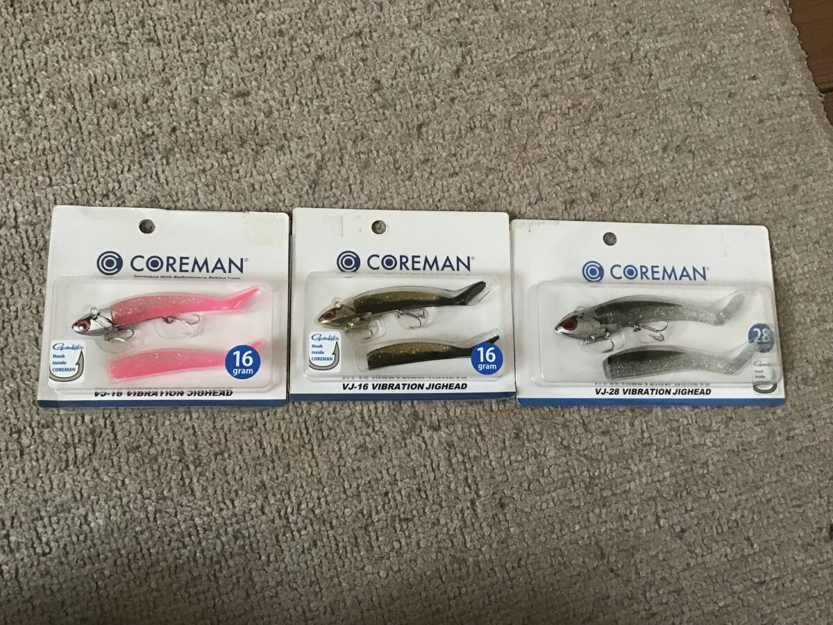 即決 コアマンのVJ16 VJ28 3個セット④ ボートシーバス COREMAN拍卖