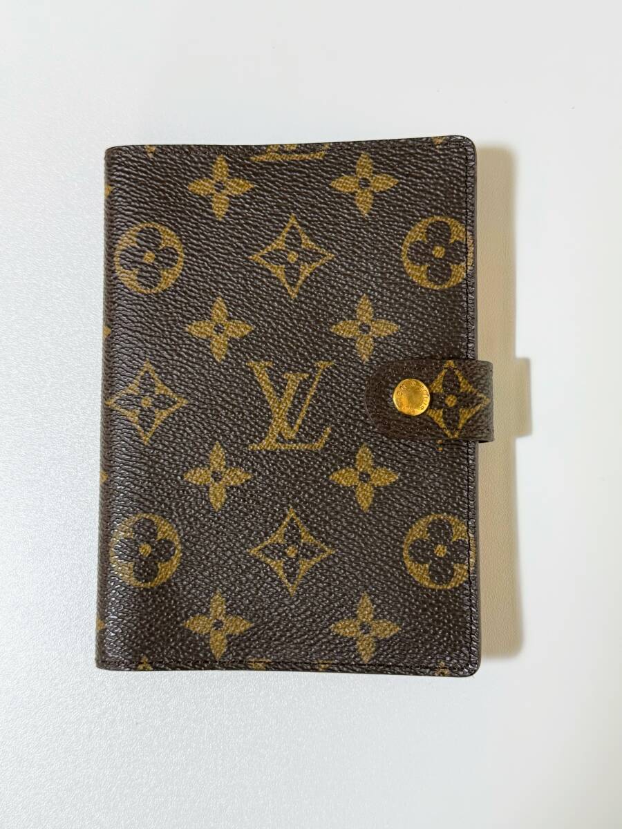 美品 LOUIS VITTON モノグラム アジェンダ 6穴式 手帳カバー ペン付属 拍卖