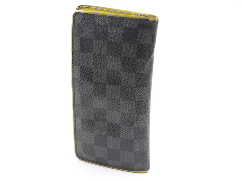 〇【 ルイヴィトン LOUIS VUITTON 】 N63252 ダミエグラフィット ポルトフォイユ ブラザ 長財布 アニス メンズ 新着 76002-1拍卖