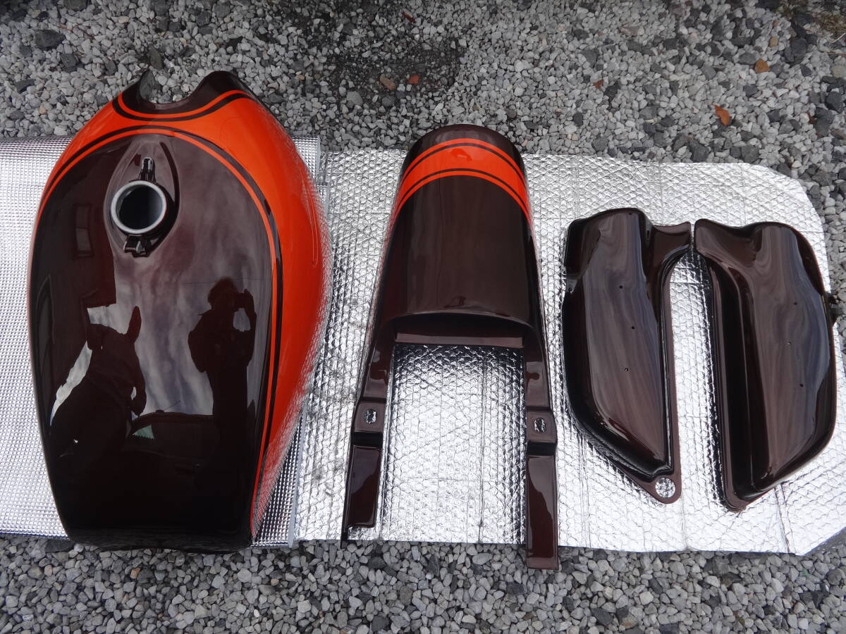 Z1Z2純正外装セットショートピッチ当時物火の玉内プレス二本線カワサキA4A5D1KZ拍卖