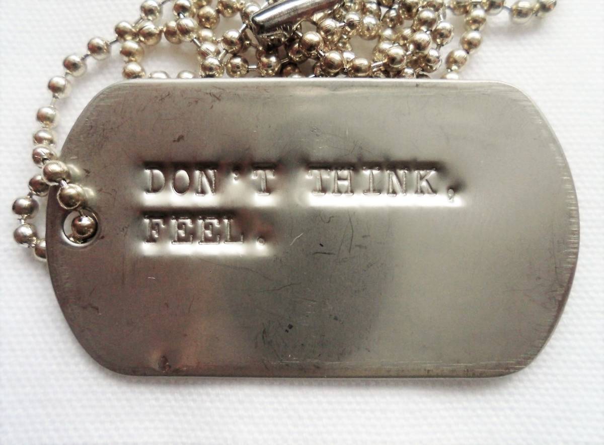 Bruce Lee (ブルース・リー) Don’t think, feel. 考えるな、感じろ。 ペンダント. 拍卖